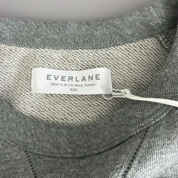 NWT Everlane The Unisex French Terry Crew Neck in Grey Size XXS - Picture 5 of 10